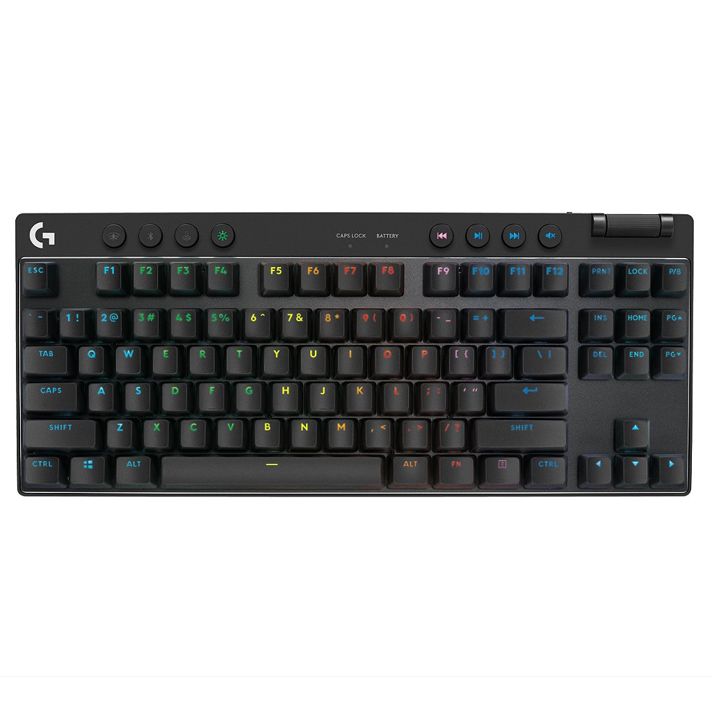 Teclado Mecânico Gamer Logitech G Pro X TKL Sem Fio LIGHTSPEED US - Preto